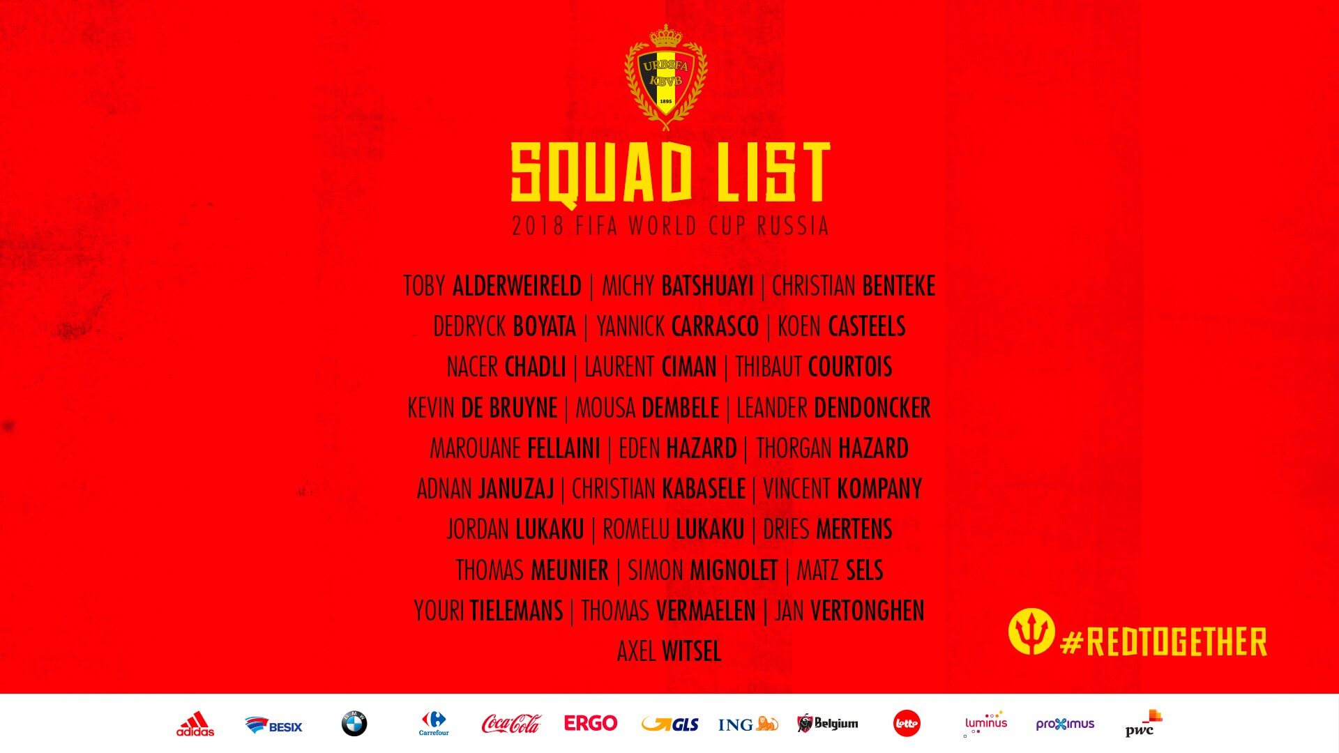 Selectie Rode Duivels Wk 2018 Belgie Voorselectie Wk Voetbal